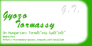 gyozo tormassy business card